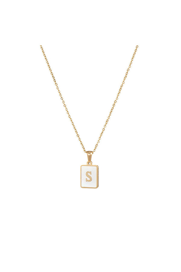 Classic Shell Letter Necklace