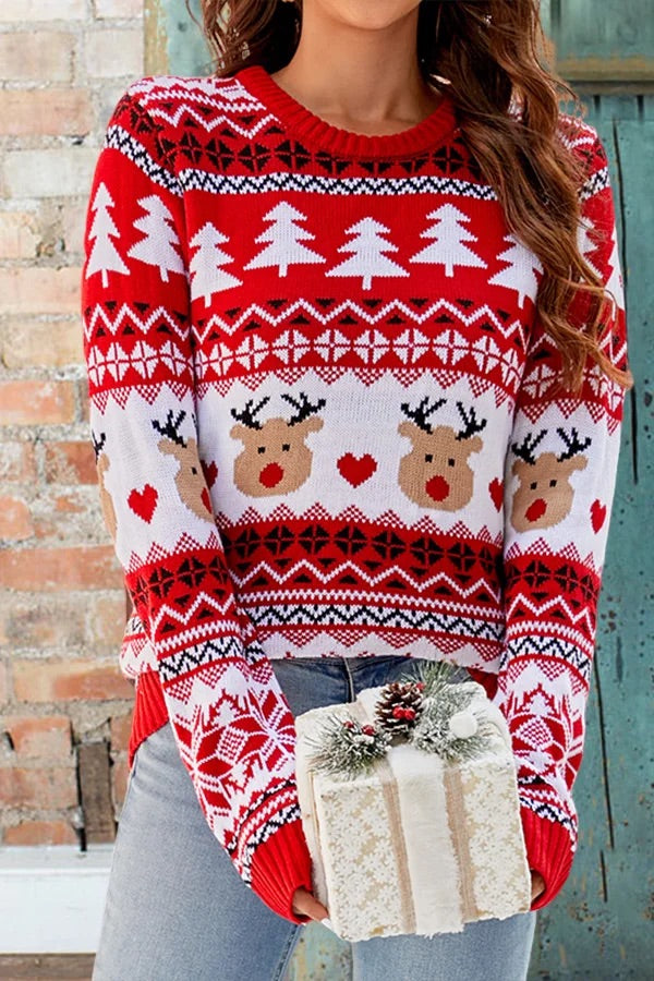 Beautiful Elk Pattern Christmas Sweater