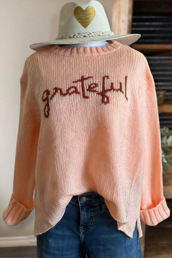 Grateful Peach Sweater