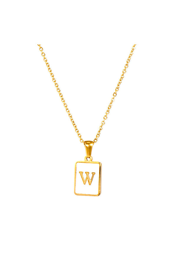 Classic Shell Letter Necklace