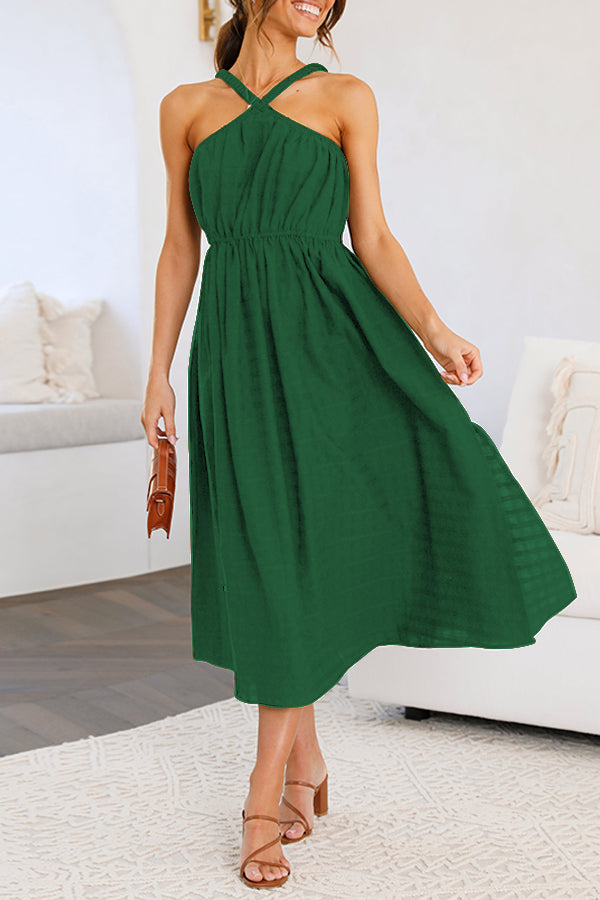 Fashion Waist and Backless Dress
