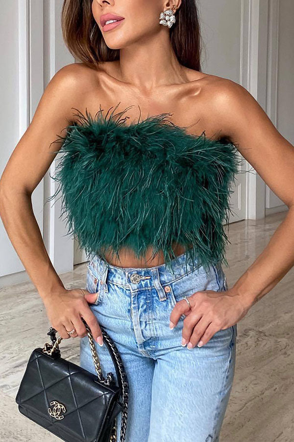 HAUT À PLUMES MORGAN