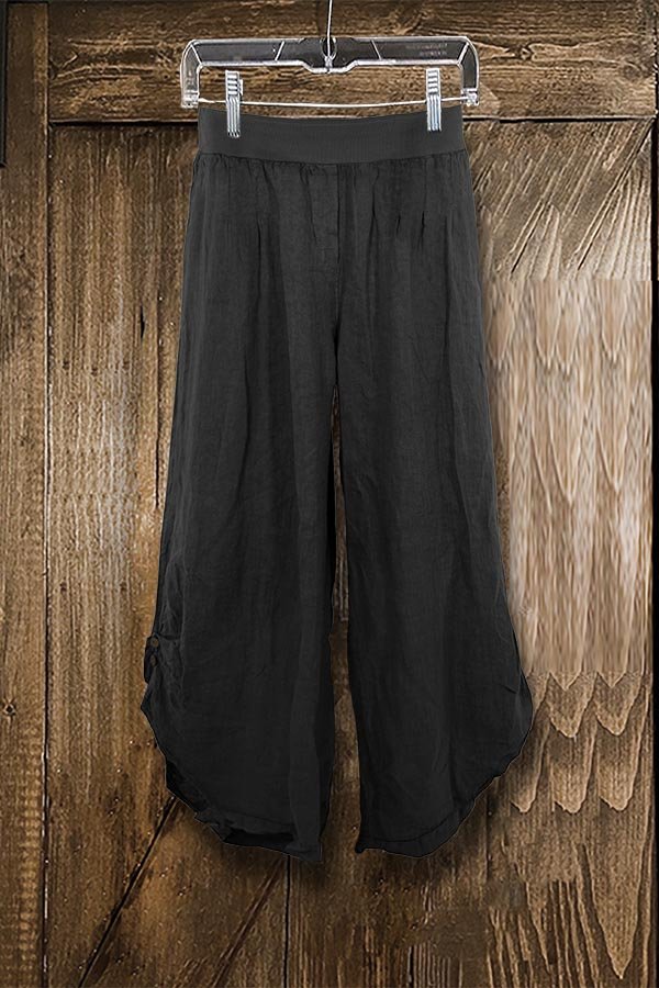 Loose Wide Leg Irregular Hem Pants