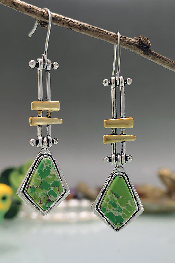 Trendy Turquoise Drop Earrings