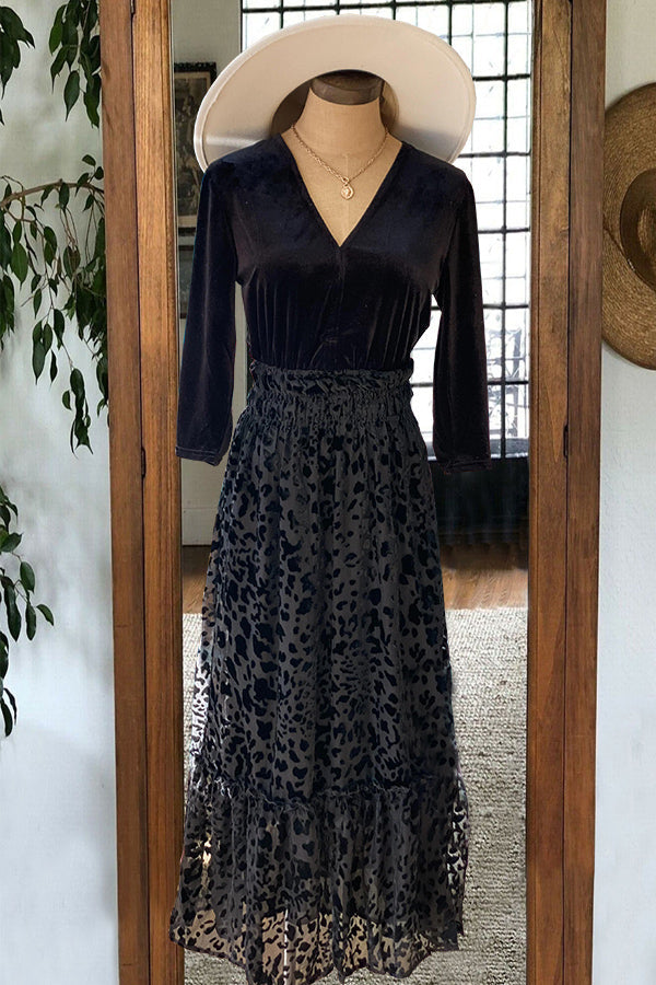 Stunning Smocked Waist Velvet Dress