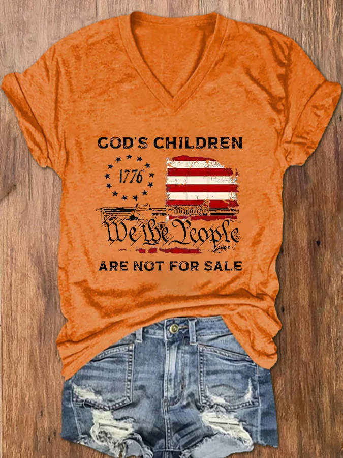 Women's Independence Day We The People Print T-Shirt