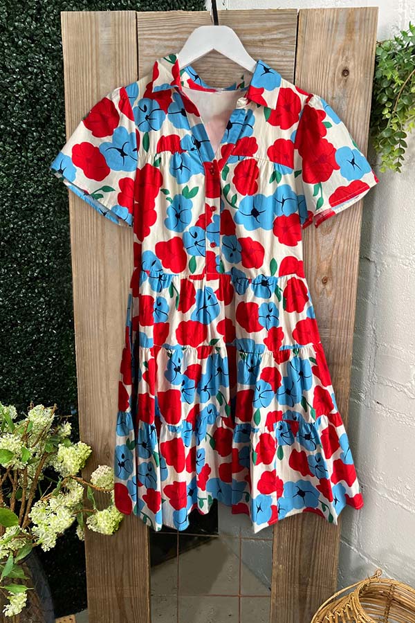 Poppy Tiered Shirt Dress