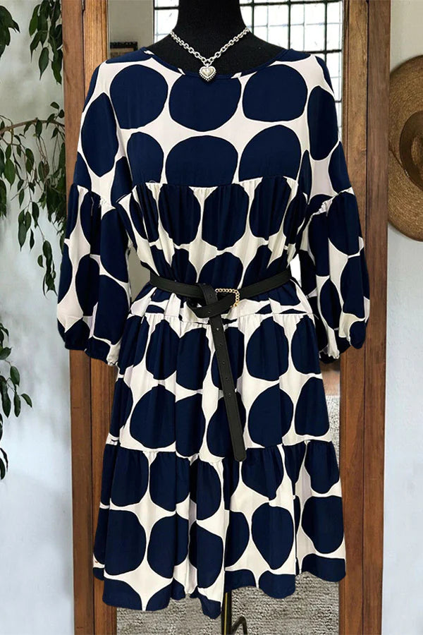 Casual Polka Dot Long Sleeve Dress