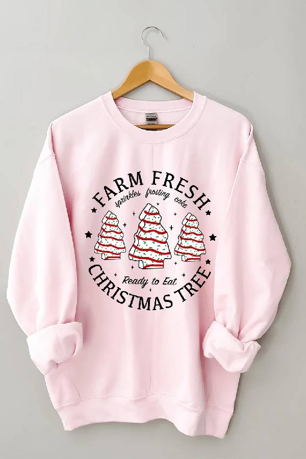 Farm Fresh Christmas Tree Cakes Sweatshirt