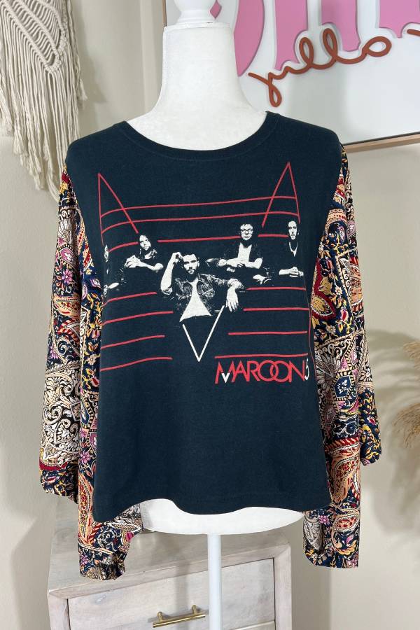 Maroon 5 Paisley Band Top