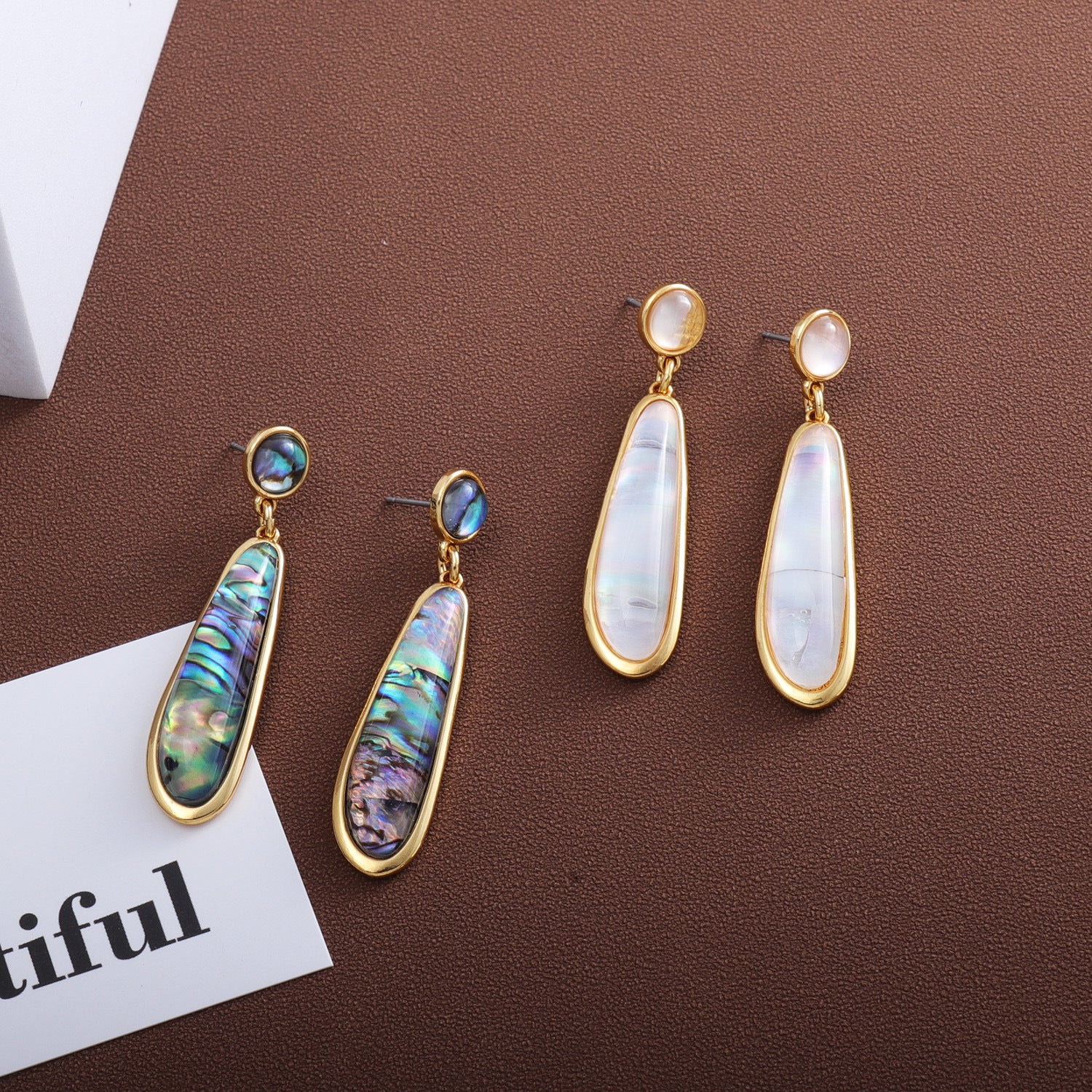 Abalone Teardrop Earrings