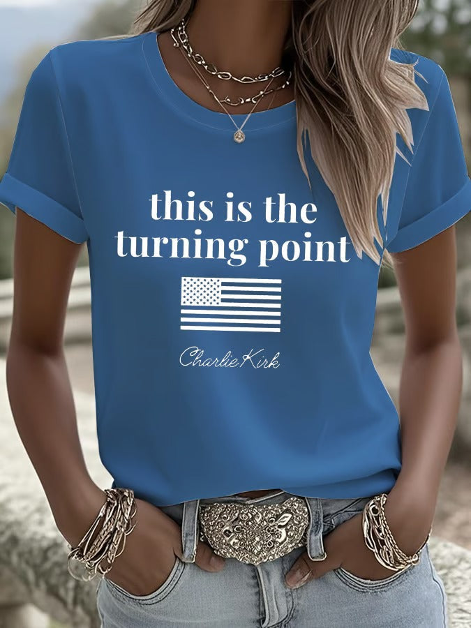 Women's Charlie Kirk This is the Turning Point Pride T-Shirt