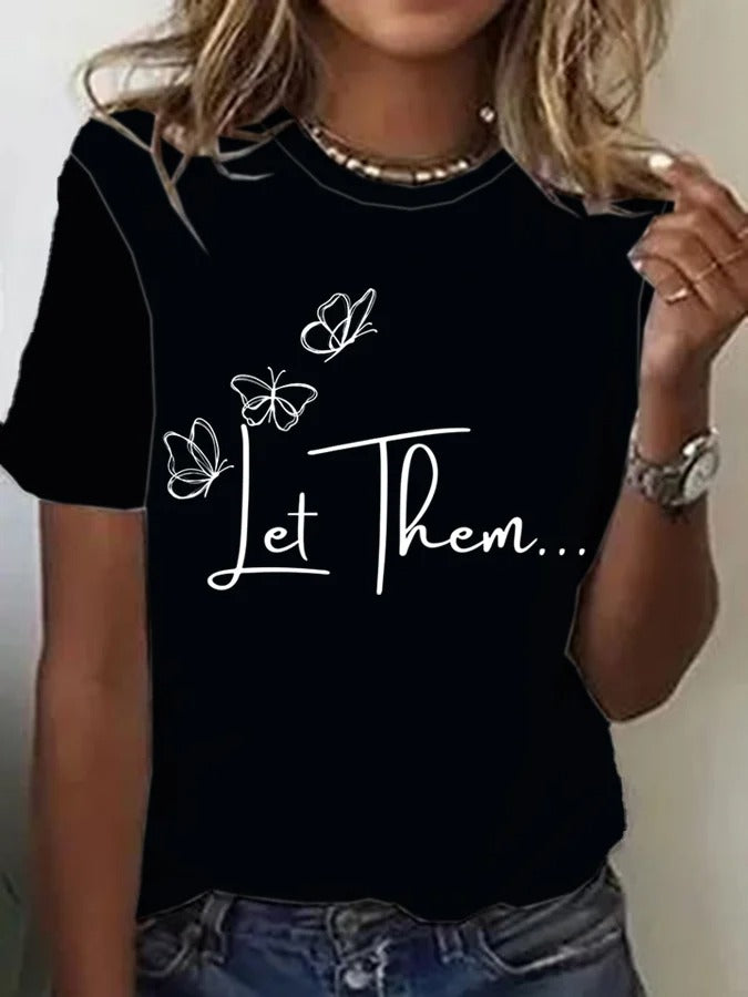 Women's Let Them Print Casual T-Shirt