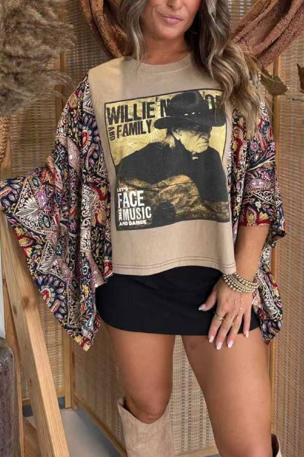 Willie Nelson Mixed T-Shirt