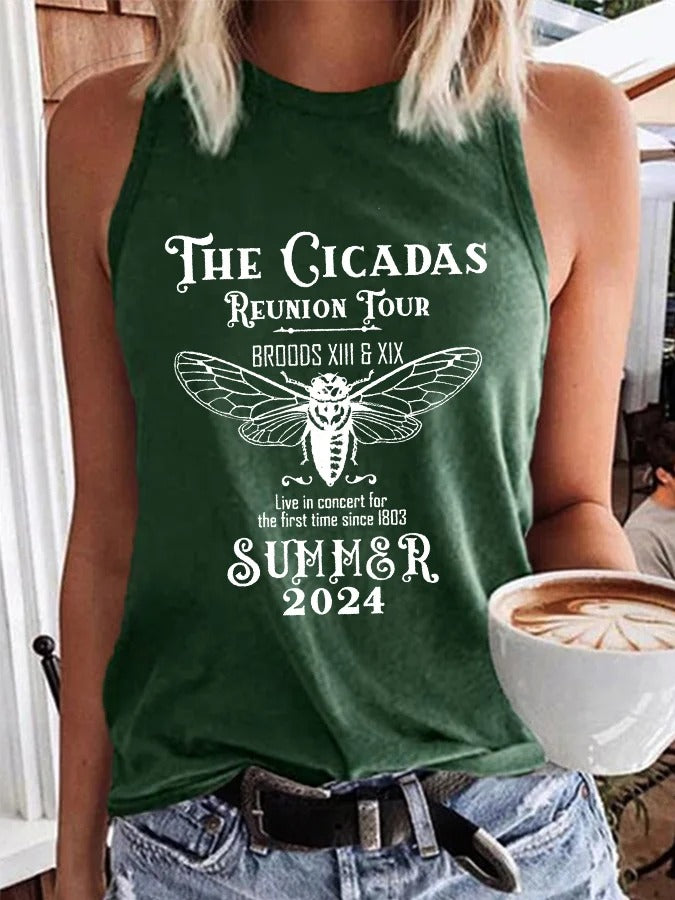 Women's The Cicadas U.S. Reunion Tour Summer2024 Printed Vest