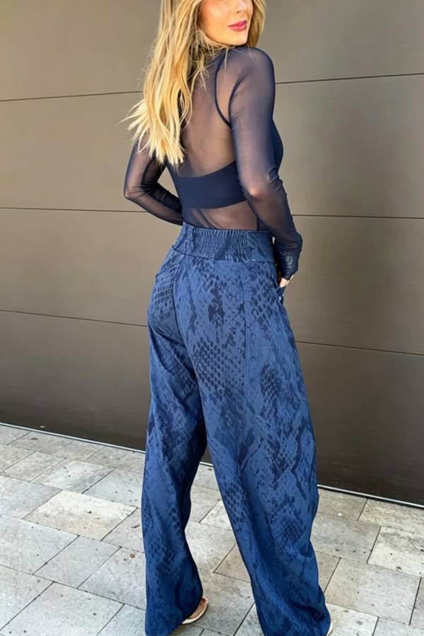 Free Moment Mesh Crew Neck Long Sleeve Stretch Bodysuit