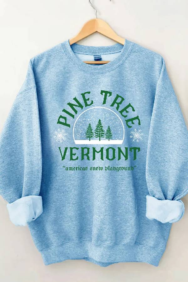 Pine Tree Vermont Christmas Sweatshirt