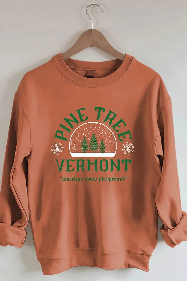 Pine Tree Vermont Christmas Sweatshirt