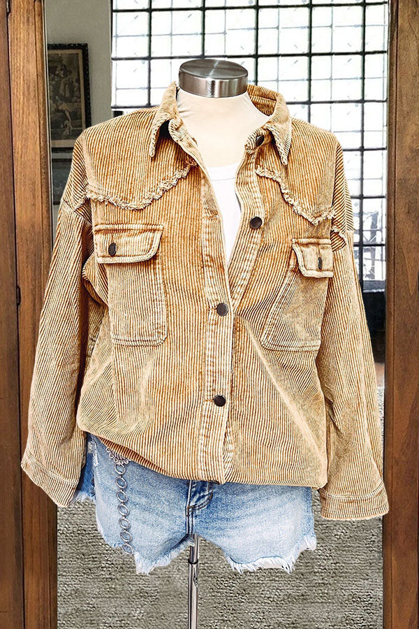 Fringe Corduroy Jacket