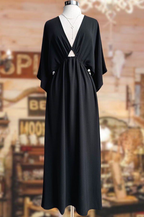 Casual V-neck Maxi Dress