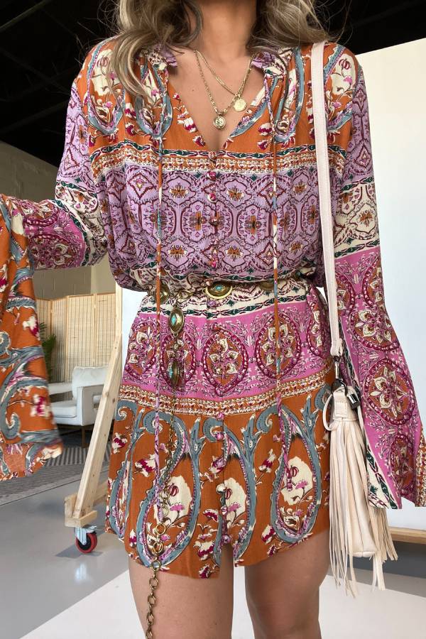 Alexandra Boho Flare Sleeve Dress