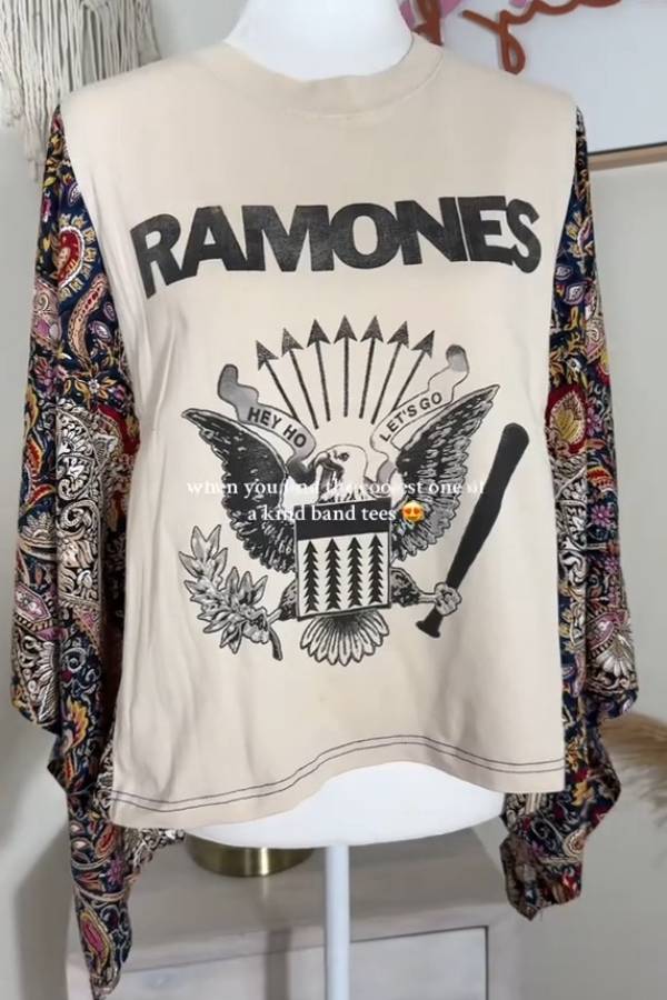 Ramones Paisley Band Top