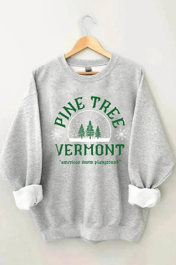 Pine Tree Vermont Christmas Sweatshirt