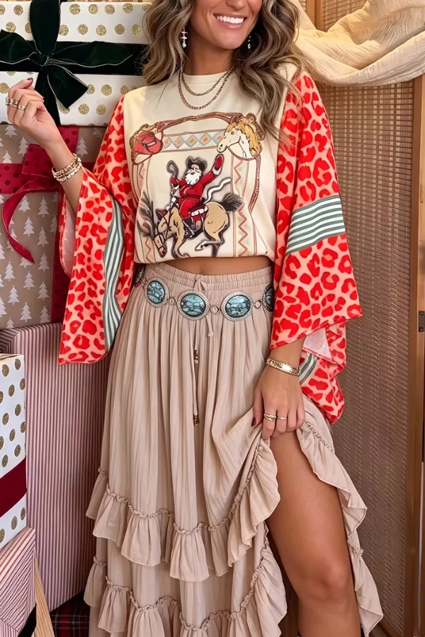 Western Santa Mix & Match Tee