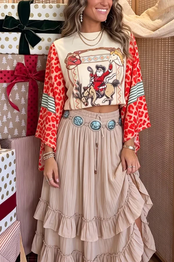 Western Santa Mix & Match Tee