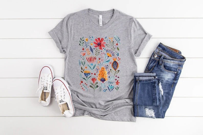 Vintage Style Wildflower T-shirt