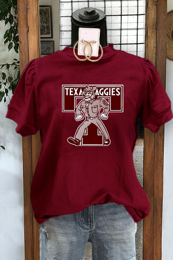 Texas Aggies Graphic Casual T-shirt