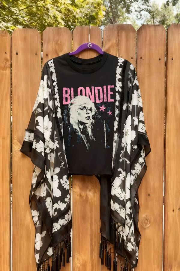 Blondie-Themed Shawl T-Shirt