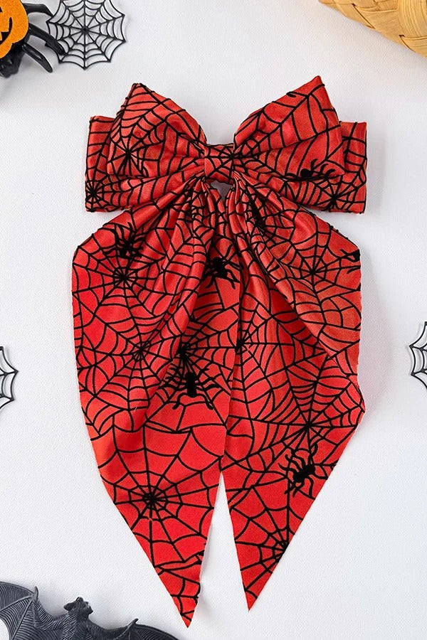 Halloween Spiderweb Bow Hair Clip