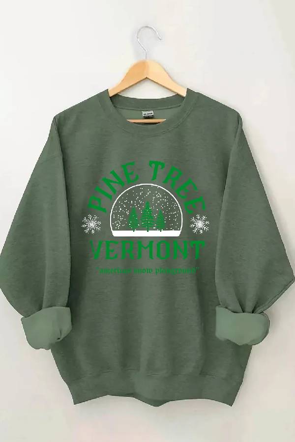 Pine Tree Vermont Christmas Sweatshirt