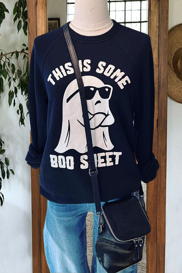 Casual Boo Printed Sweatshirt