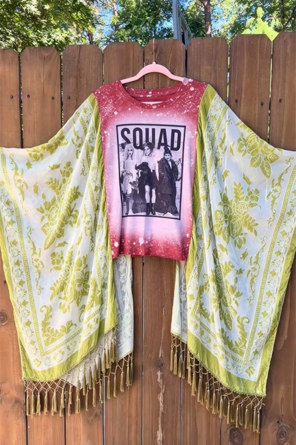 Hocus Pocus Squad Boho Fringe Kimono Top