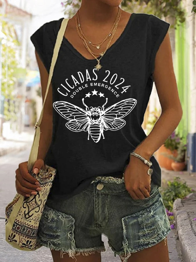 Women's Cicadas 2024 Double Emergence Sleeveless Tee