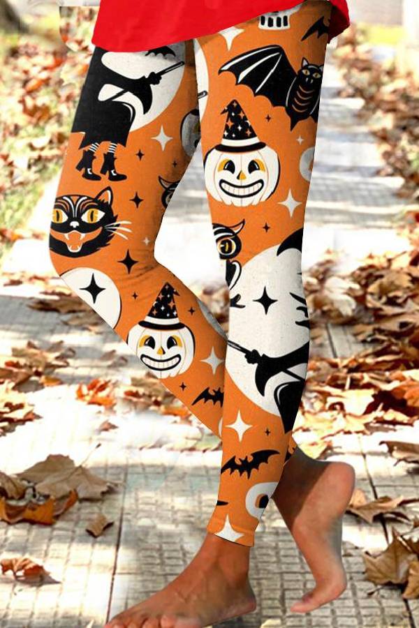 Women's Halloween Print Casual Stretch Pants