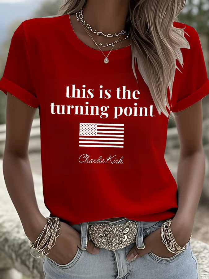 Women's Charlie Kirk This is the Turning Point Pride T-Shirt