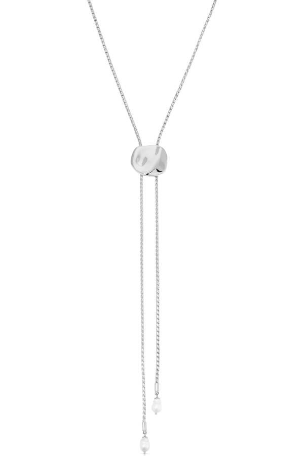 Liquit Luxe Faux Pearl Bolo Necklace