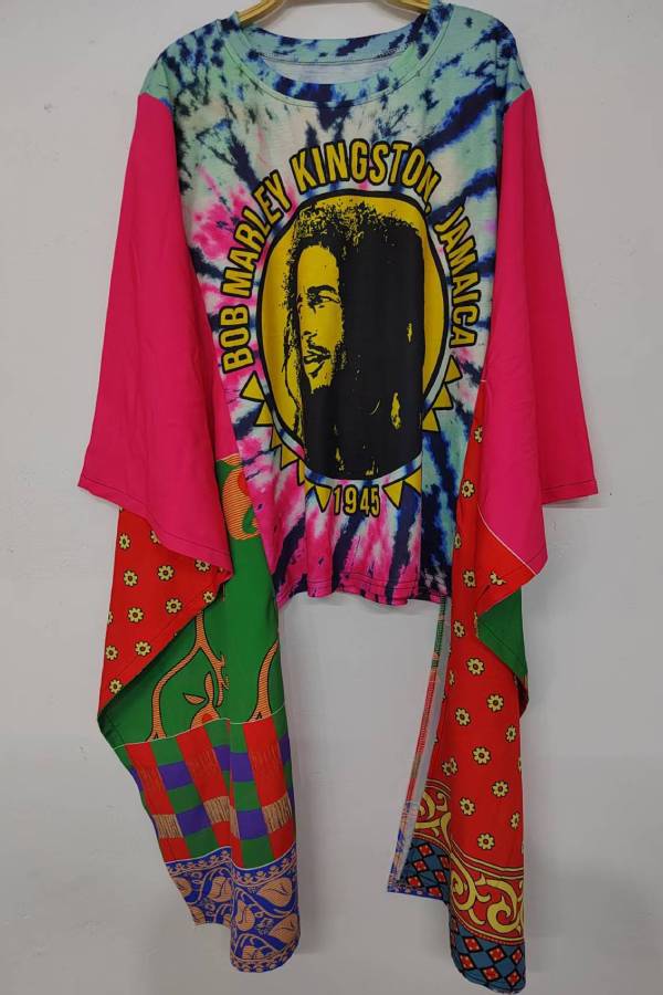 Bob Marley Tie-Dye Sleeve Tee
