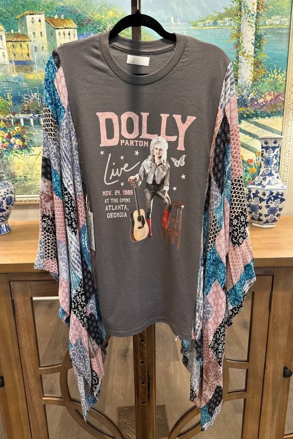 Dolly Parton Patchwork Batwing Tee