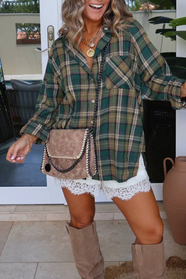 Pine Grove Plaid Button-Up Green Multi