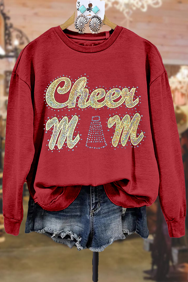 Casual Shiny Mom Sweatshirt