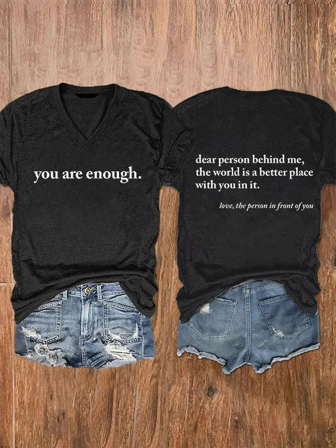 Women's You Are Enough Printed T-Shirt