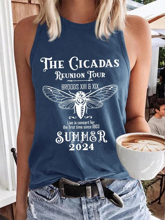 Women's The Cicadas U.S. Reunion Tour Summer2024 Printed Vest