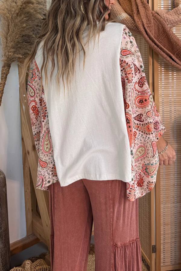Rock N Roll Vintage Kimono Tee White