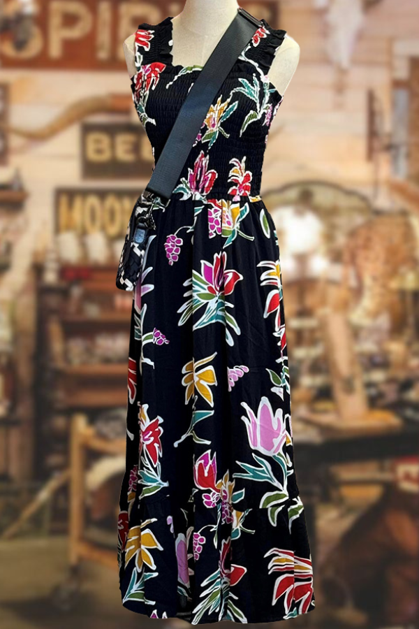 Floral Smocked Maxi Dress