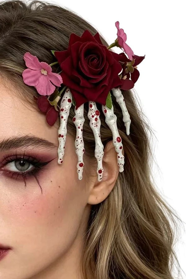Dark-style Skull Hand Side Hair Clip