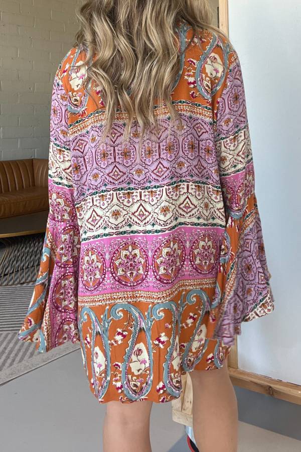 Alexandra Boho Flare Sleeve Dress